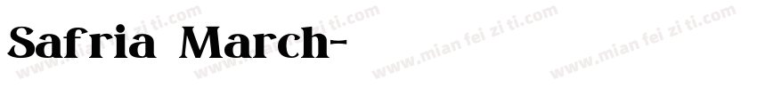 Safria March字体转换